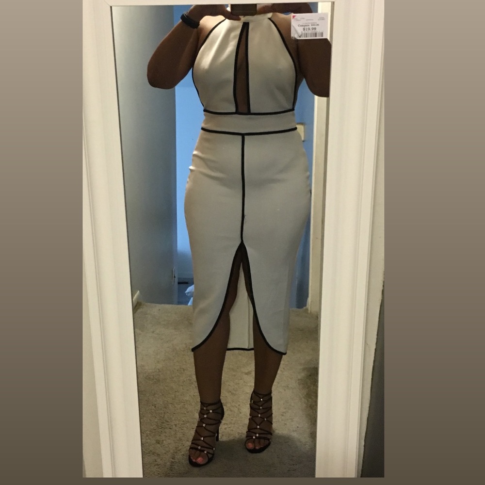 High neck halter dress